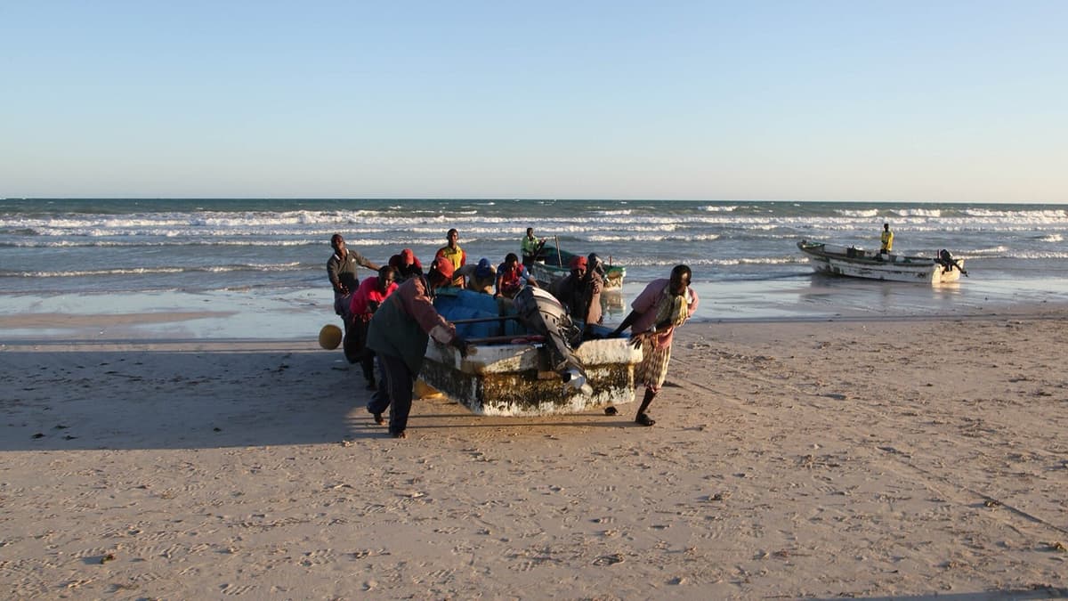 Ice from the sun on the Somali coast