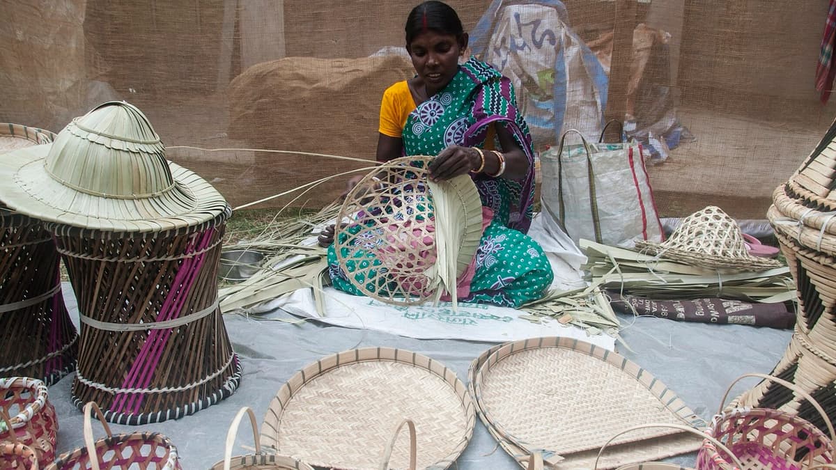 Baskets from Palm Leaves