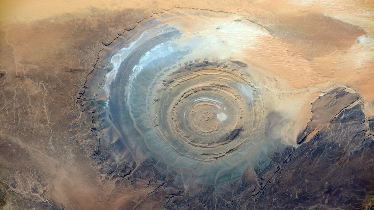 The Eye of the Sahara: rings of rock on the Adrar Plateau